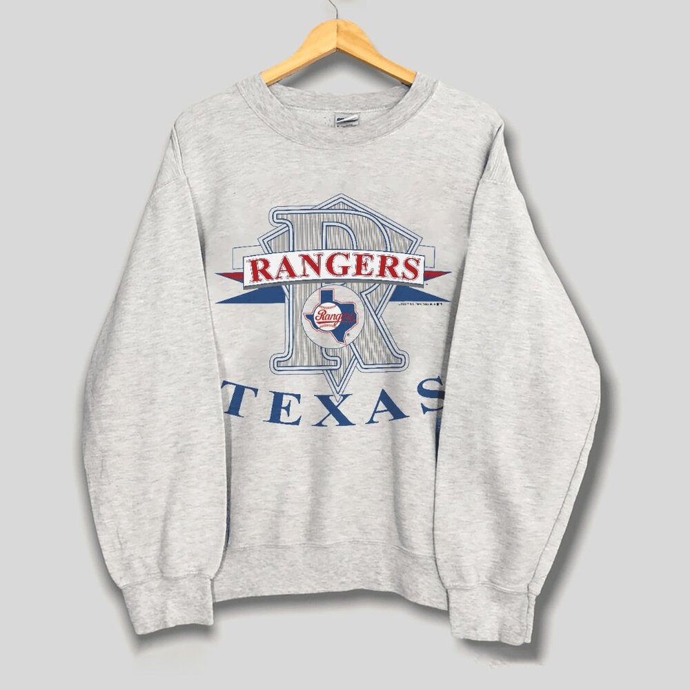 Vintage Texas Rangers Baseball Sweatshirt, Retro 90s MLB Texas Rangers Shirt Tee